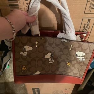 Coach snoopy tote